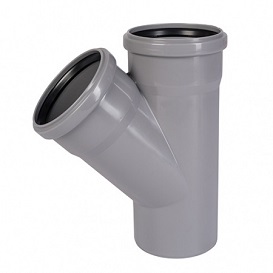 Тройник внутр. канализация D 50x50 угол 45° Ostendorf OSTENDORF