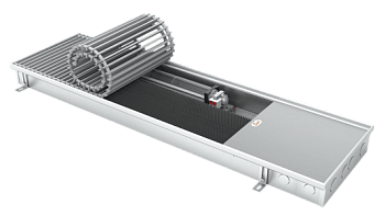 Конвектор EVA с вентилятором: глубина 90 мм, ширина 303 мм, длина 2500 мм